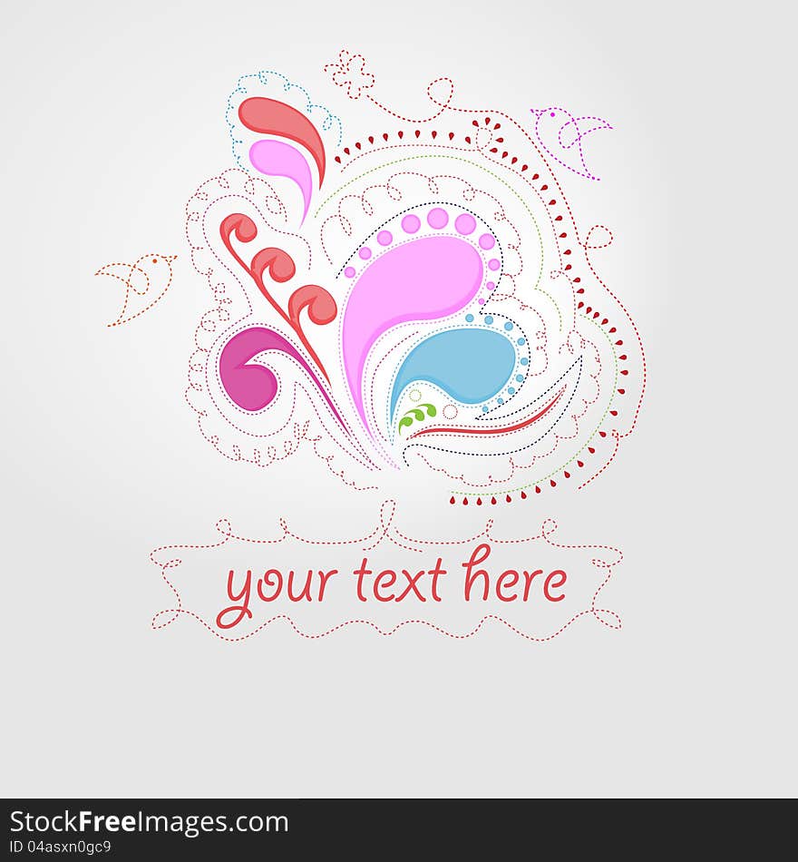 Abstract colorful floral design, beautiful design. Abstract colorful floral design, beautiful design