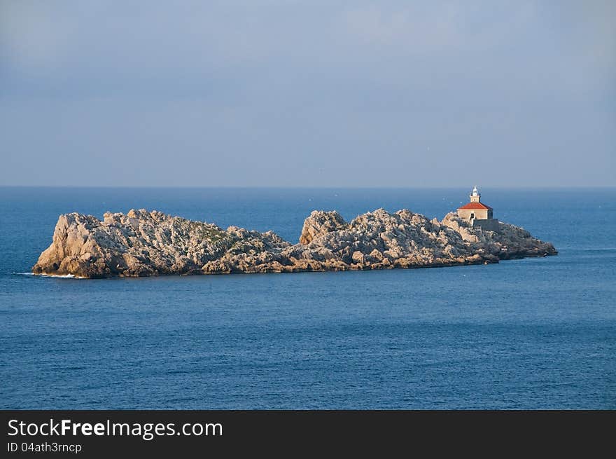 Island with lighthouse, Croatia