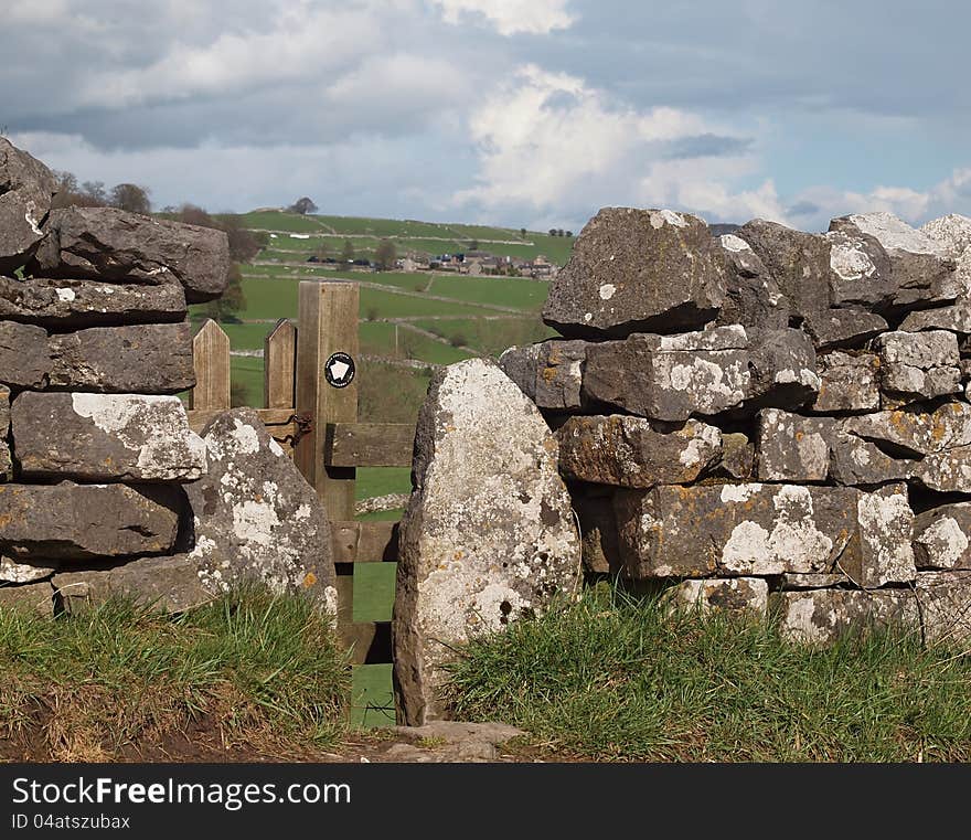 Footpath Stile in Dry Stone Wall