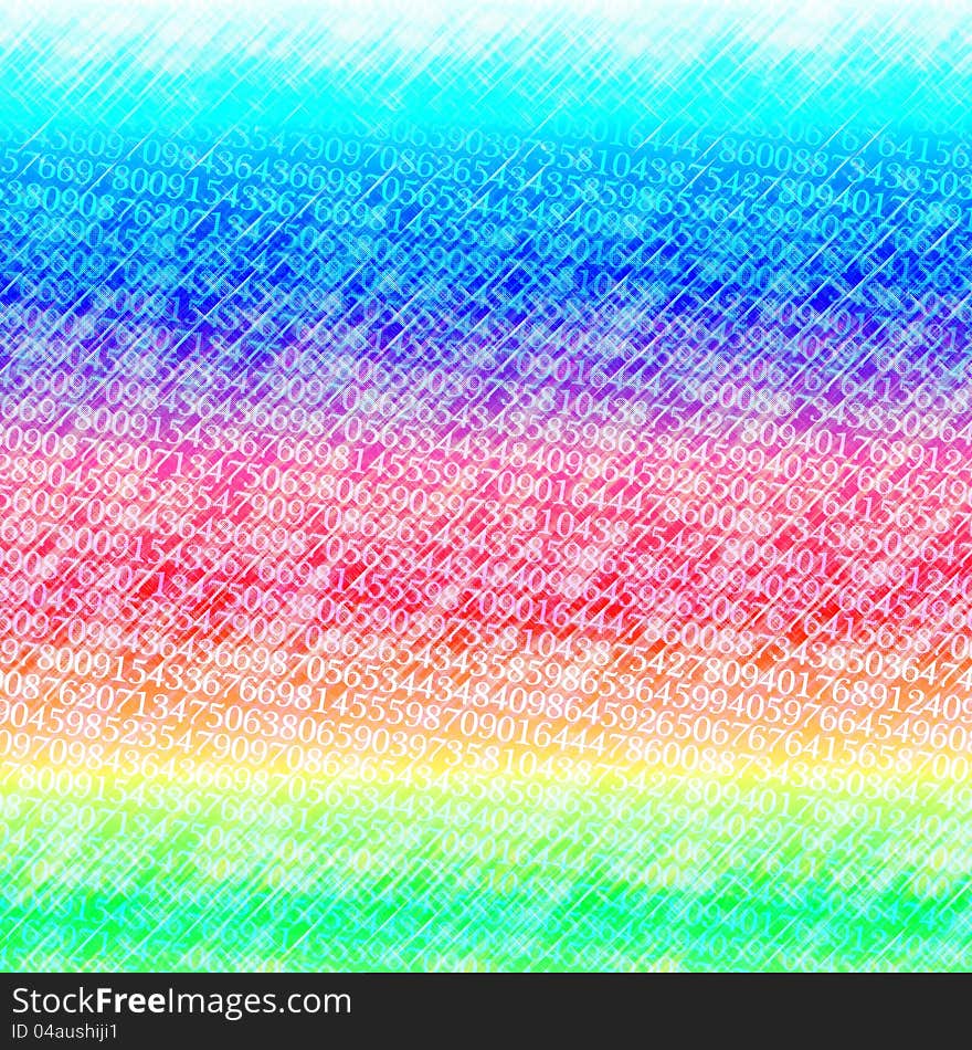 Colorful abstract background with numbers