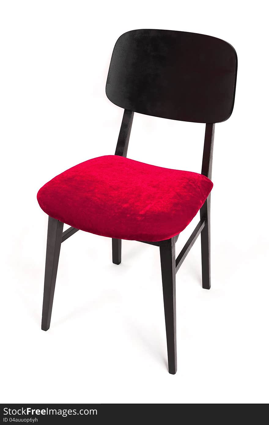 Modern red and black chair isolated on white. Modern red and black chair isolated on white.