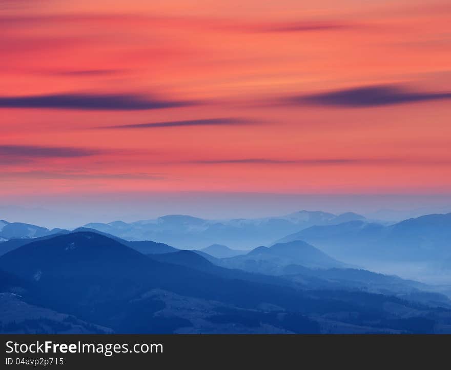 Sunrise in the Mountains