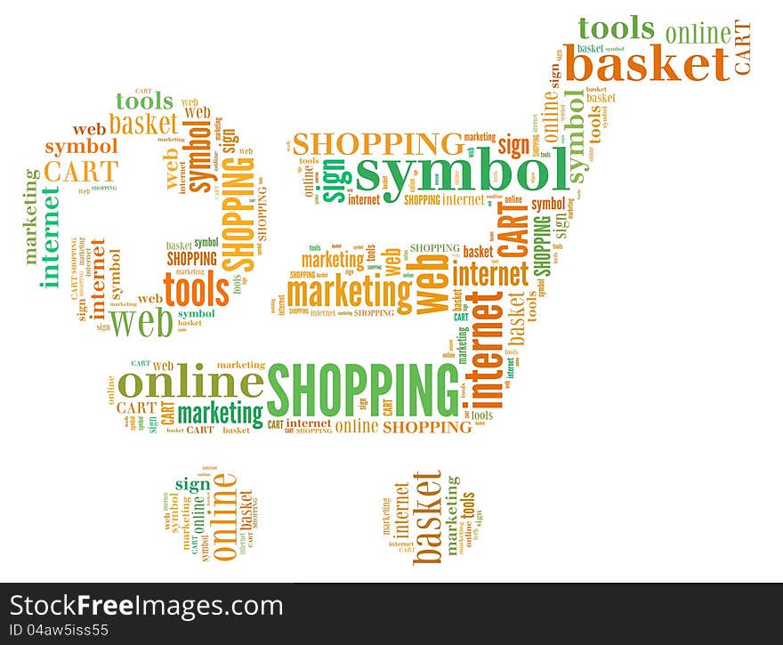 Illustration Word Of Shopping Chart