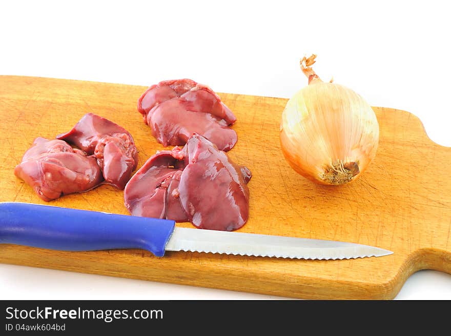 Raw Chicken Livers And Onions