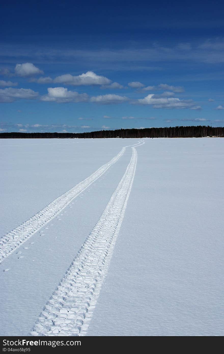 Beautiful winter day in Finland