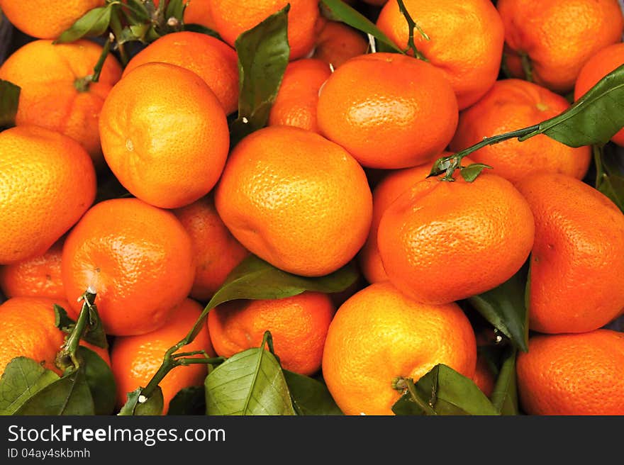 Heaps of tangerines