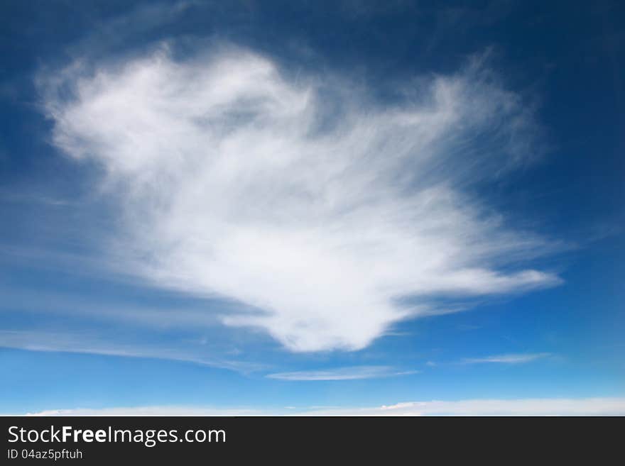 Cloud spread on blue sky. Cloud spread on blue sky