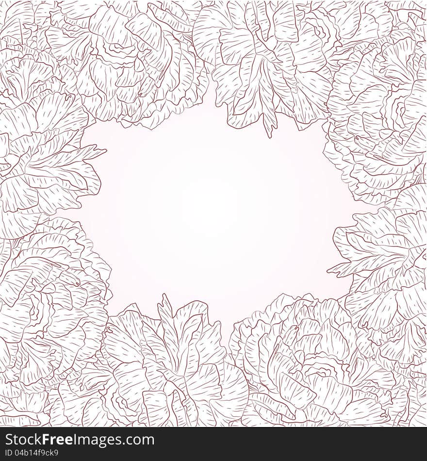 Elegance vector background with flowers. Elegance vector background with flowers