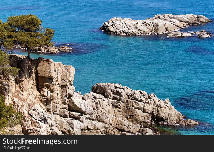 Detail of the Spanish coast (Costa Brava). Detail of the Spanish coast (Costa Brava)