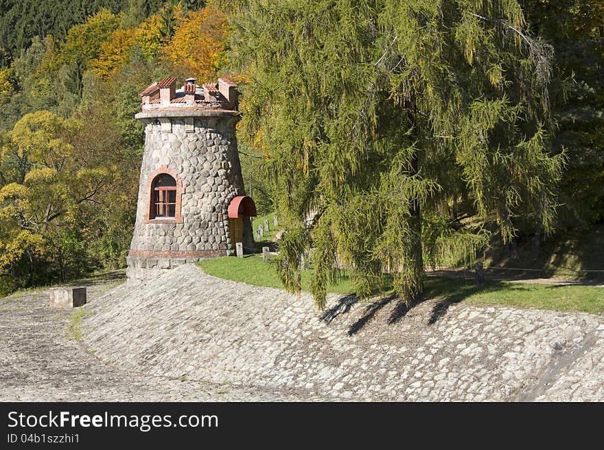 The historic dam les kralovstvi in bílá třemešná, one of the oldest in the czech republic. The historic dam les kralovstvi in bílá třemešná, one of the oldest in the czech republic