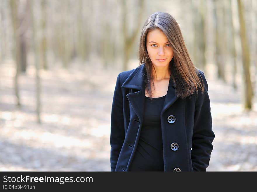 Closeup of a pretty young woman