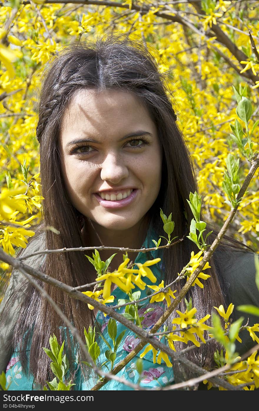 Beautiful young  fashion woman smiling