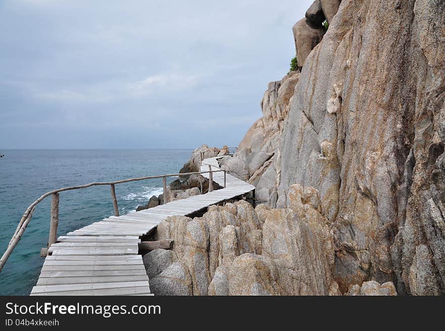 Walk way around the Nangyuan island in Thailand. Walk way around the Nangyuan island in Thailand