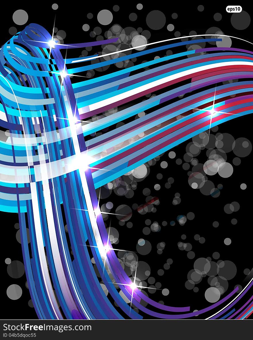 Abstract technology lines on dark vector background