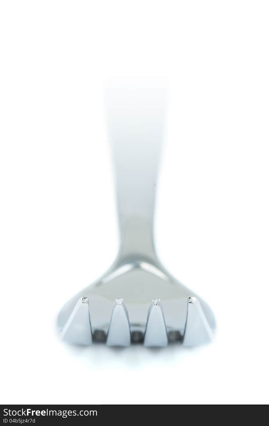 Fork on a white background