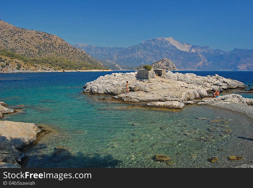 Wonderful beach on Turkish coast