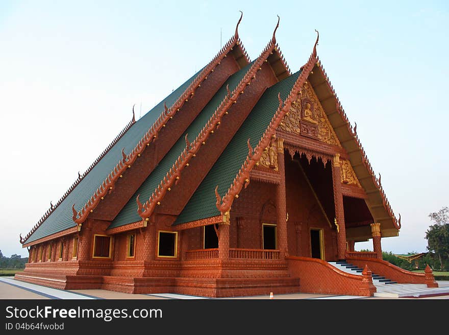 Beautiful Thai Temple Wat pha swangweeravong in Ubonratchathani, Thailand