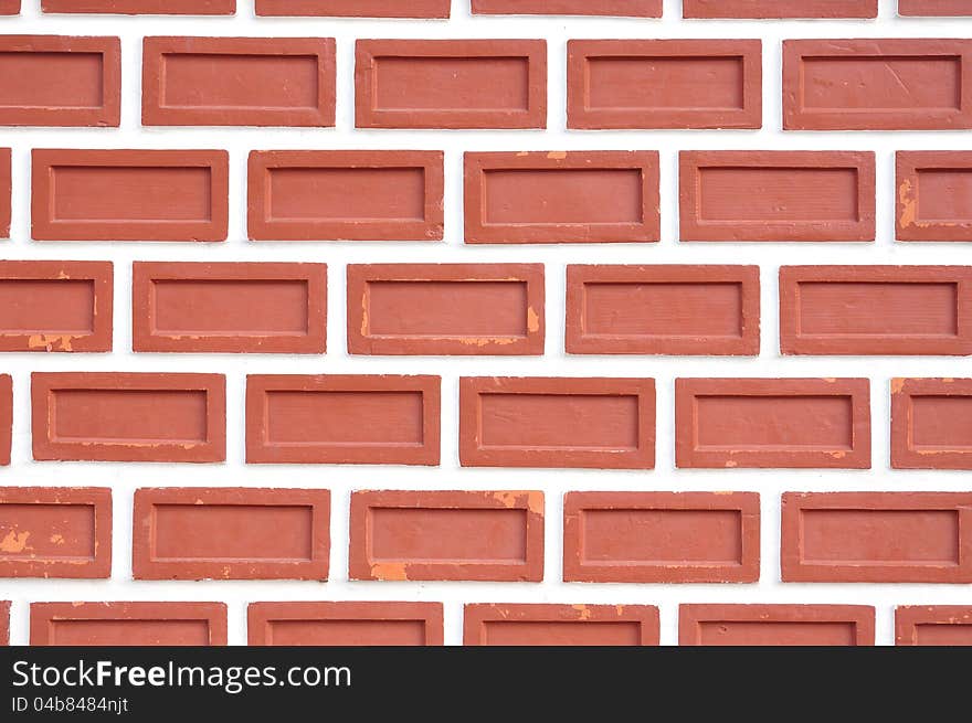 Red brick wall, abstract background
