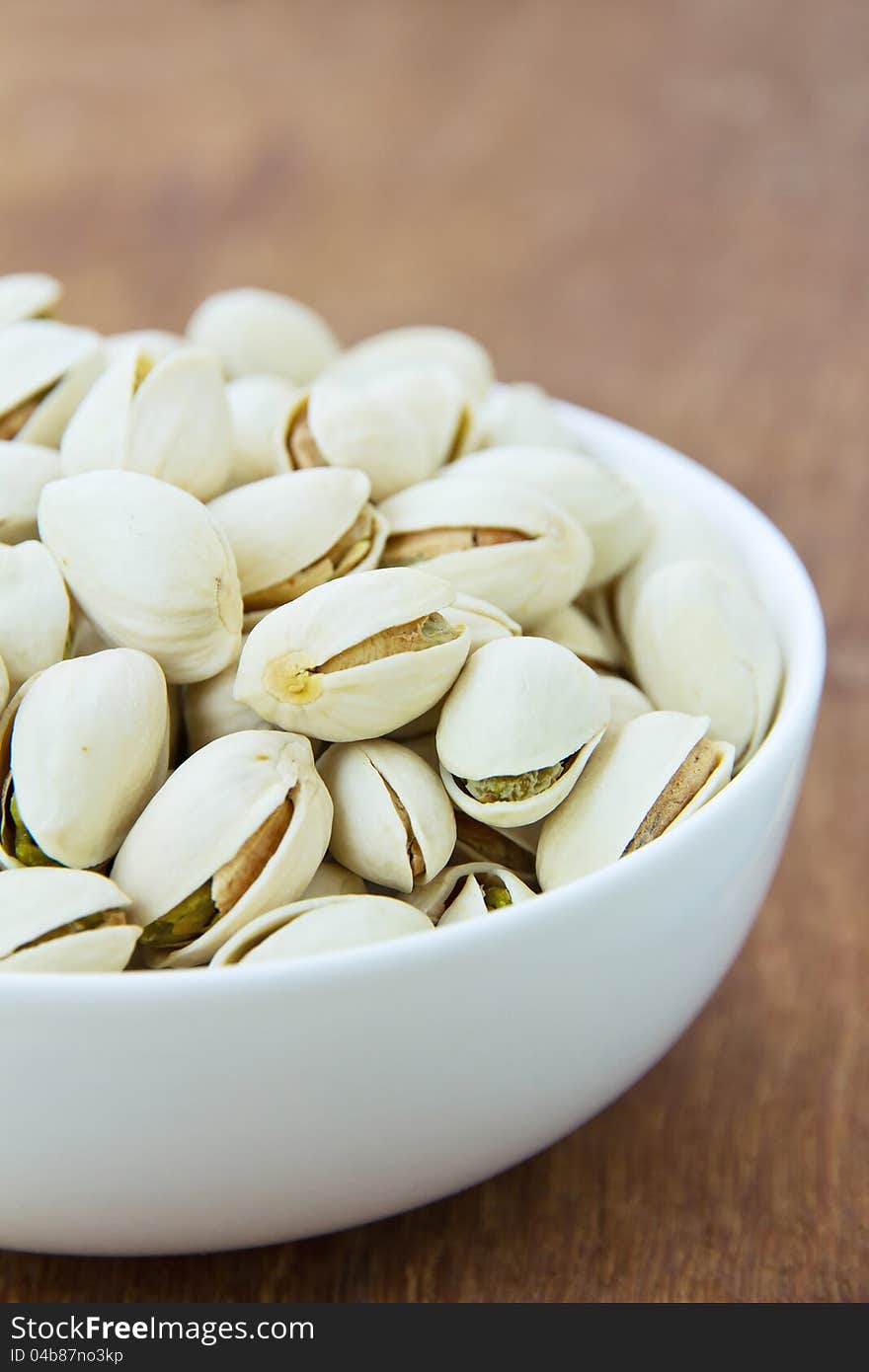 Close up image of pistachios