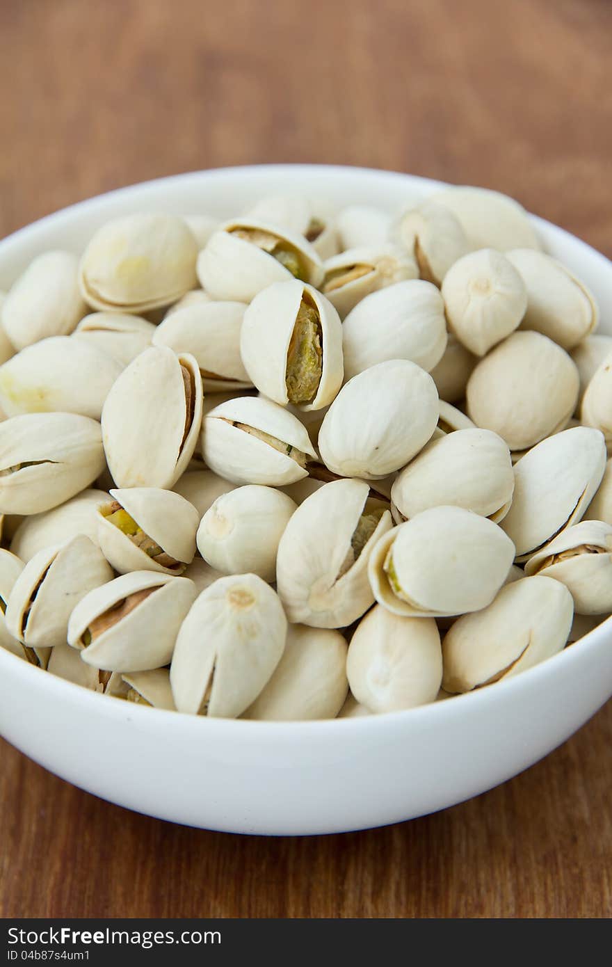 Close up image of pistachios