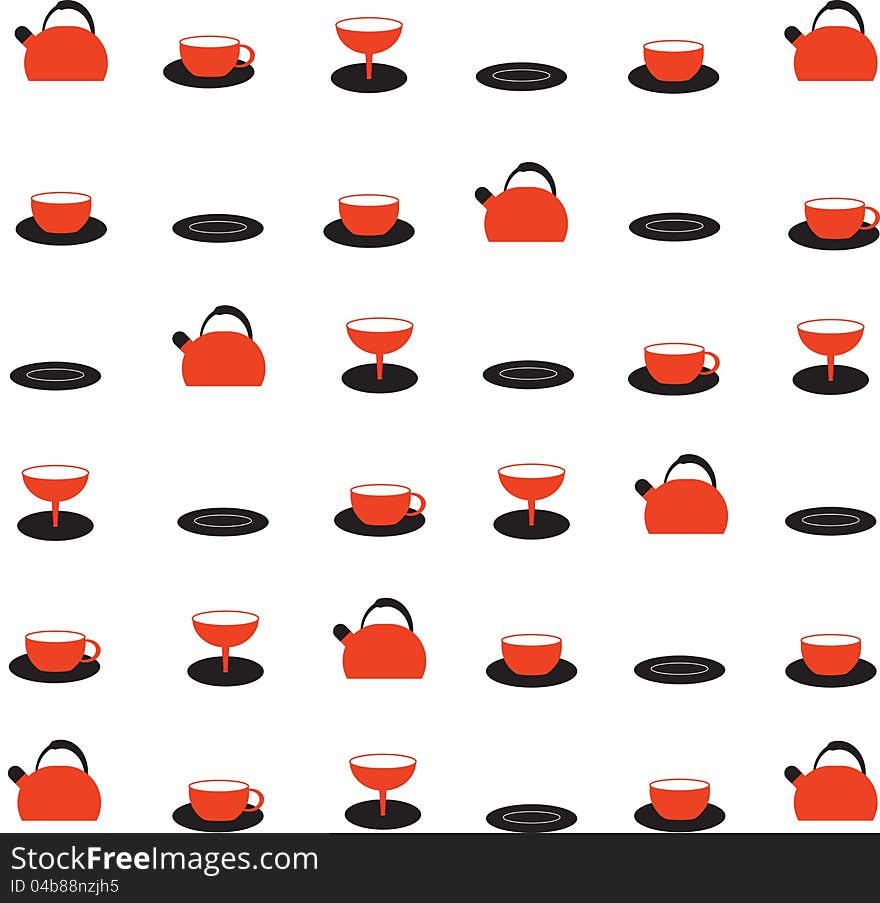 Stock Illustration - texture of red ware. Stock Illustration - texture of red ware