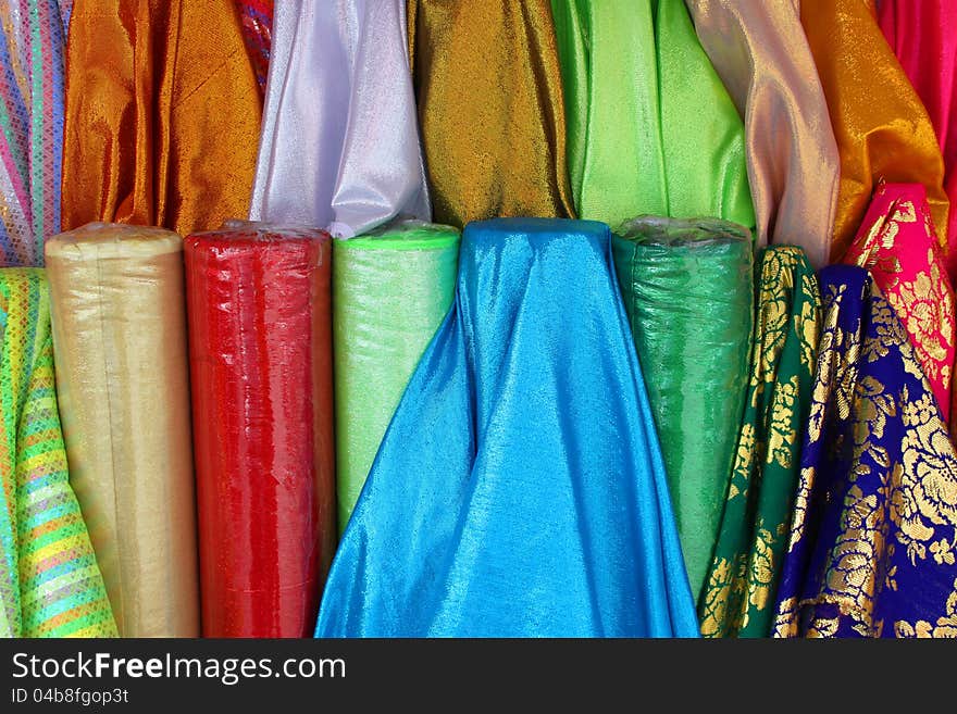 Colorful luxury and expensive clothes texture background