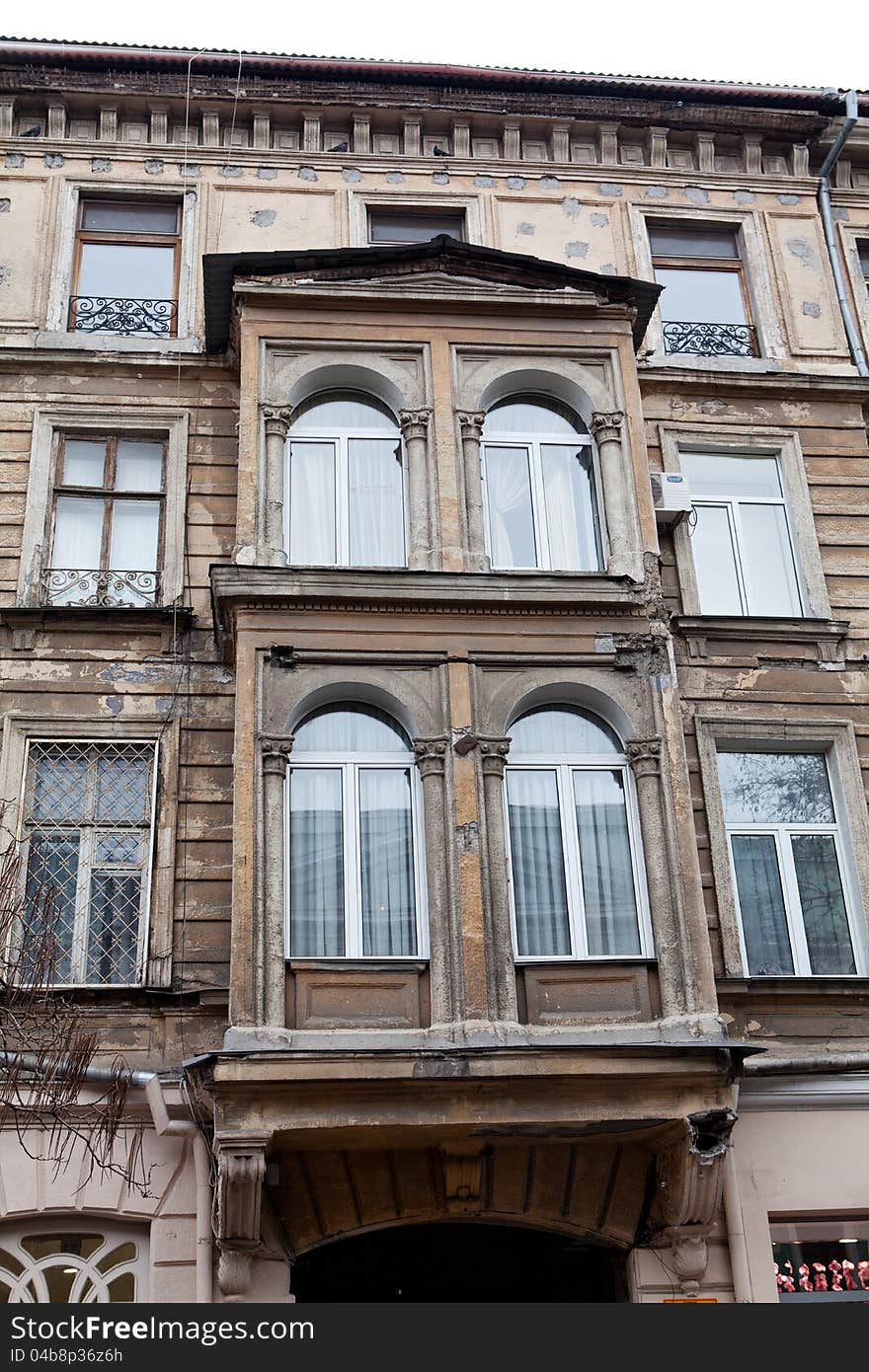 Building in old quartal in Odessa, Ukraine. Building in old quartal in Odessa, Ukraine