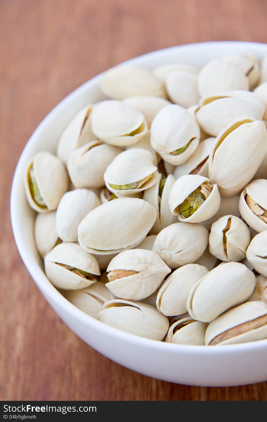 Close up image of pistachios