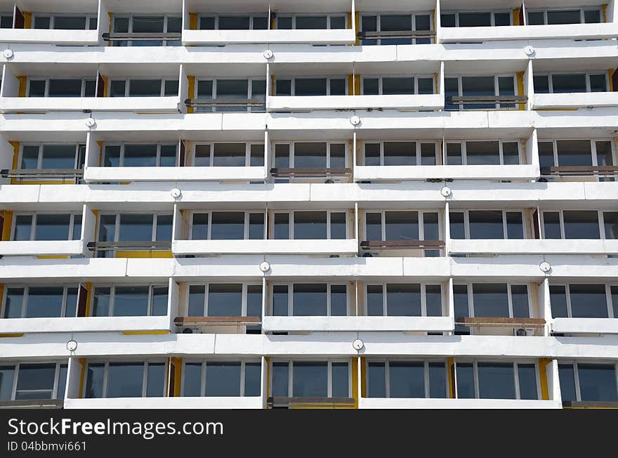 Block of flats of old communist type from eastern europe. Block of flats of old communist type from eastern europe