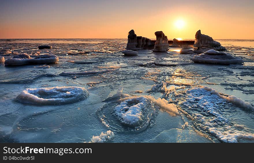 Frozen sea