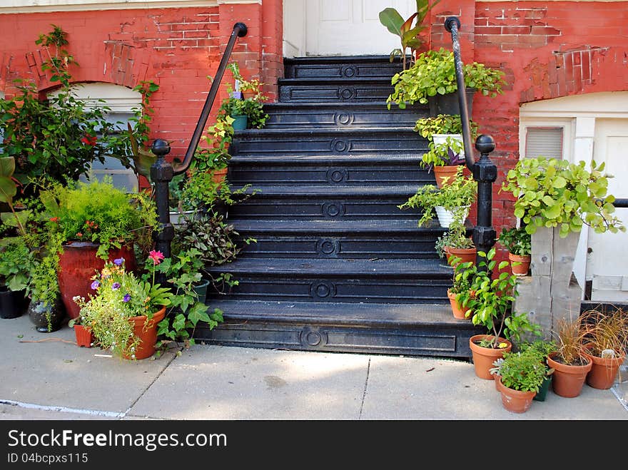 Entry to a florist's shop in Tekamah, Nebraska. Entry to a florist's shop in Tekamah, Nebraska