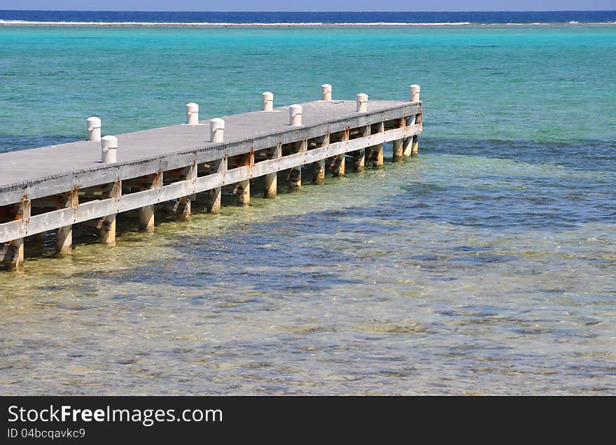 Dock In The Caribbean Sea