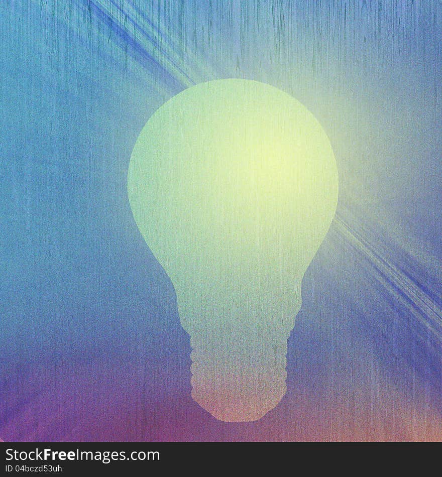 Abstract light bulb grunge background. Abstract light bulb grunge background