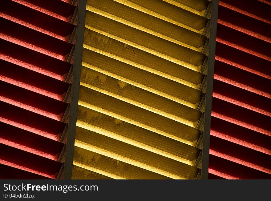 Window shutters in the colors of spain. Window shutters in the colors of spain