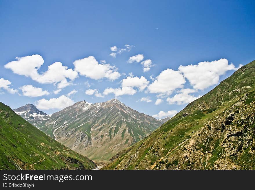 Trek to Dudipatsir lake from Baisel, looking back to mountain of Baisel. Located in North of Pakistan. Trek to Dudipatsir lake from Baisel, looking back to mountain of Baisel. Located in North of Pakistan.