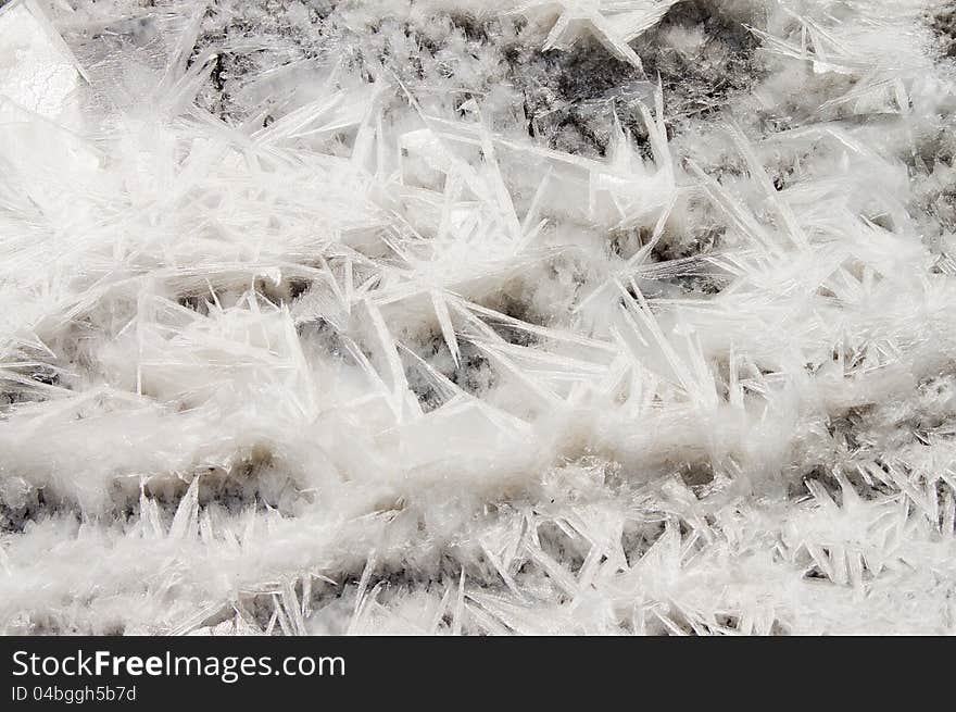 Closeup of ice crystals with very shallow DOF