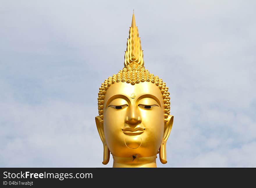 Buddha in the temple Ubonratchathani, Thailand