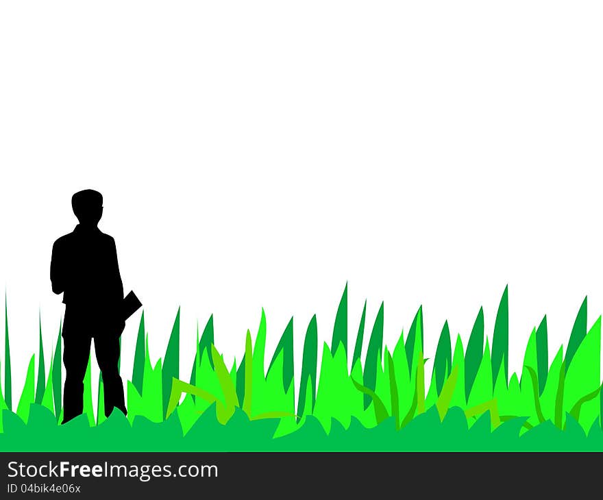 Man And Grass