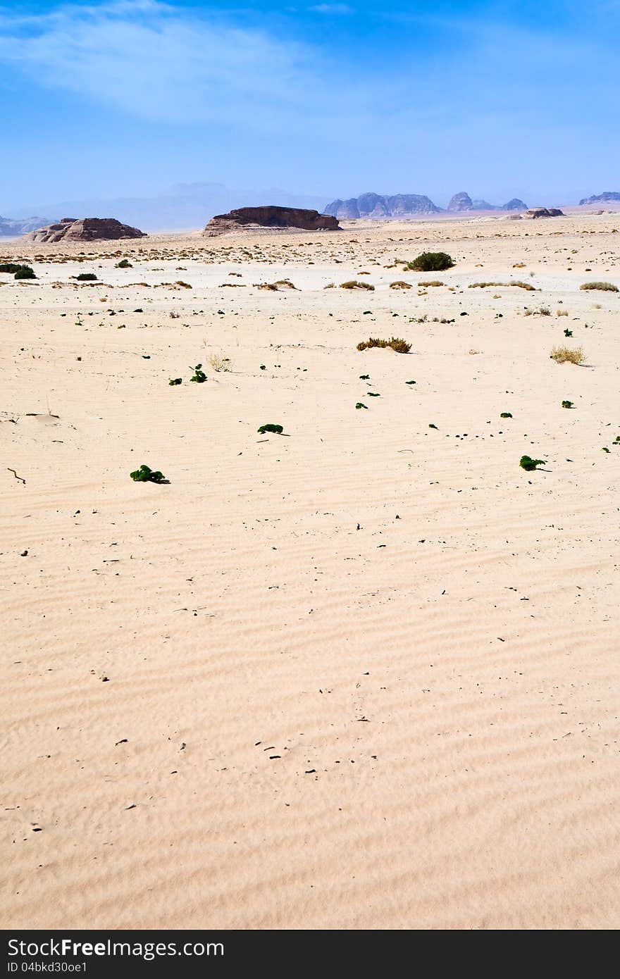 Desert landscape of Wadi Rum, Jordan