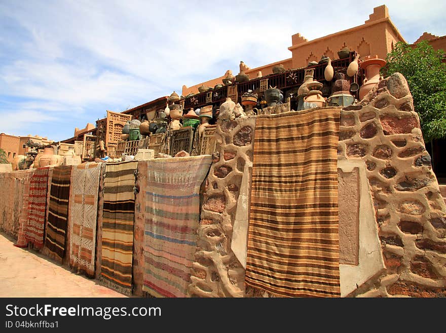 Souvenir shop in the city of Ouarzazate, Morocco. Souvenir shop in the city of Ouarzazate, Morocco