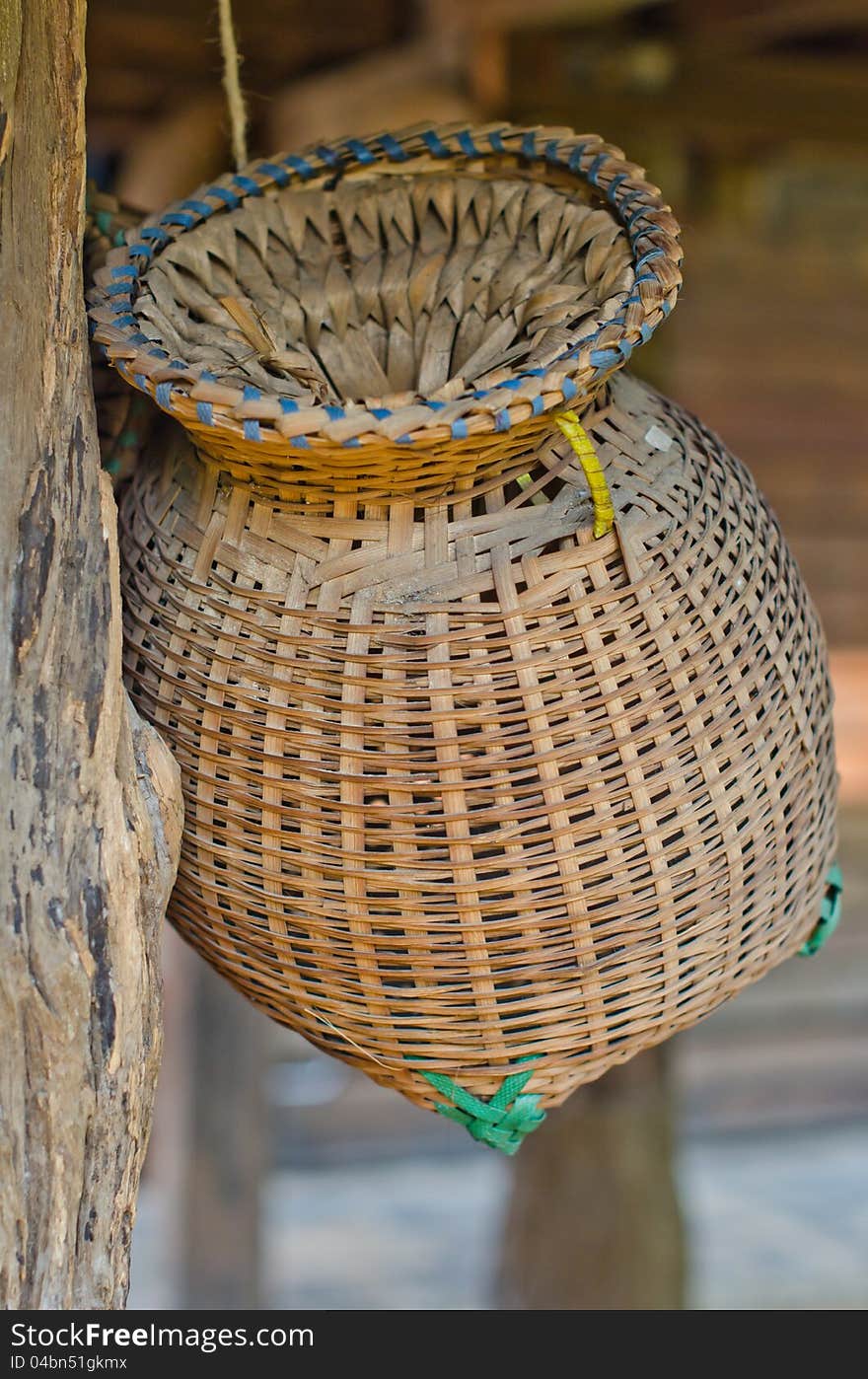 Ancient fishing equipment of rural Thailand. Ancient fishing equipment of rural Thailand.