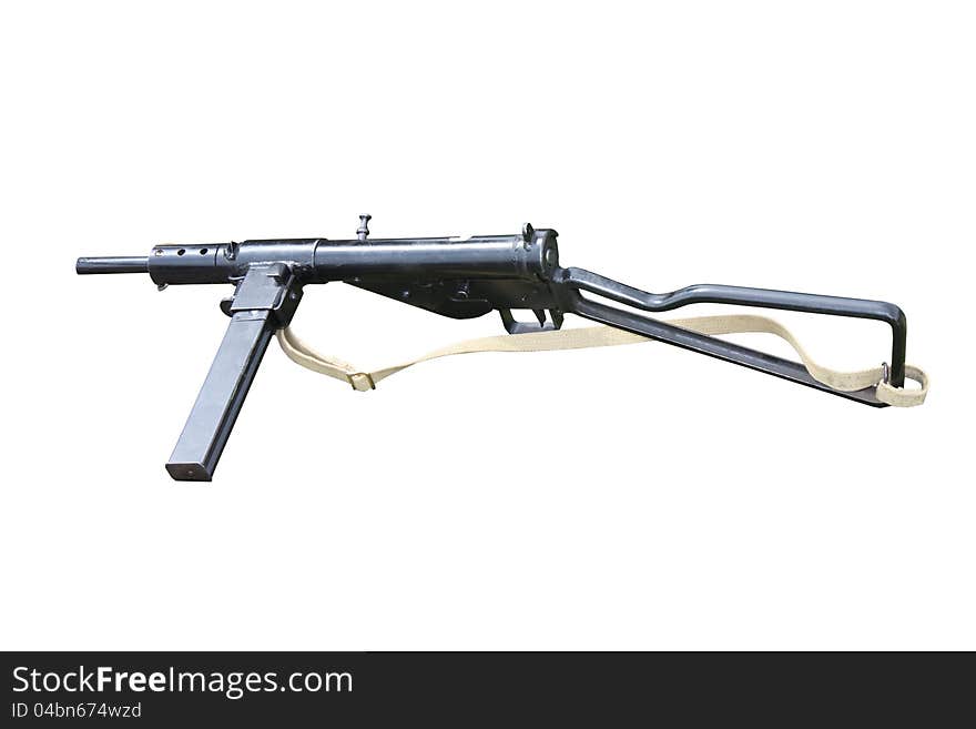 A Powerful Vintage Military Army Machine Gun.