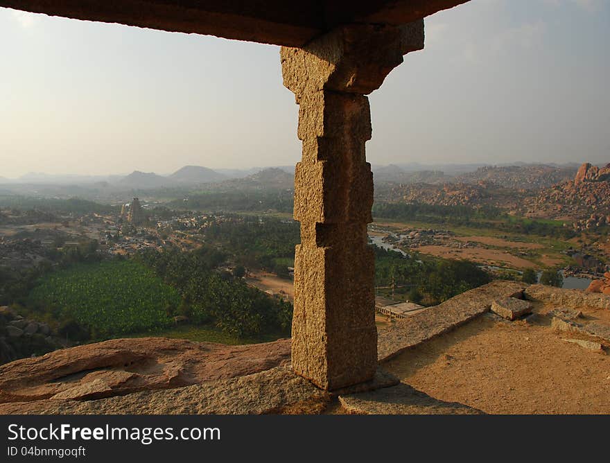 View of Hampi - Vijayanagar. Karnataka, India