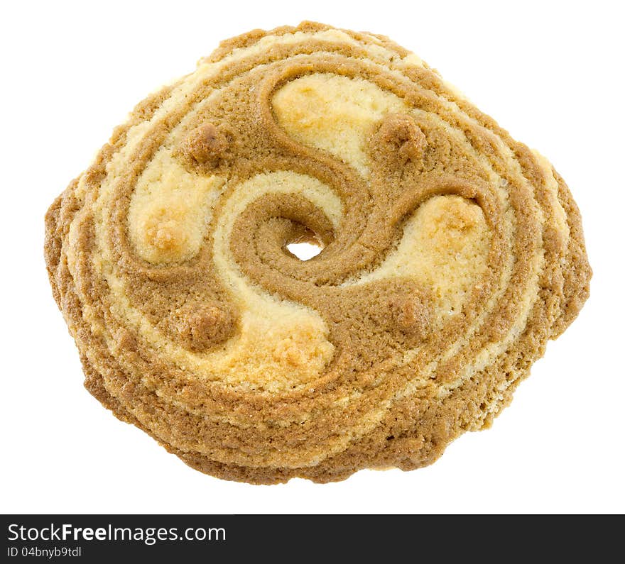 Biscuit isolated on white with clipping path.