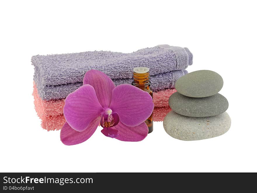 Zen Stones oil and towels