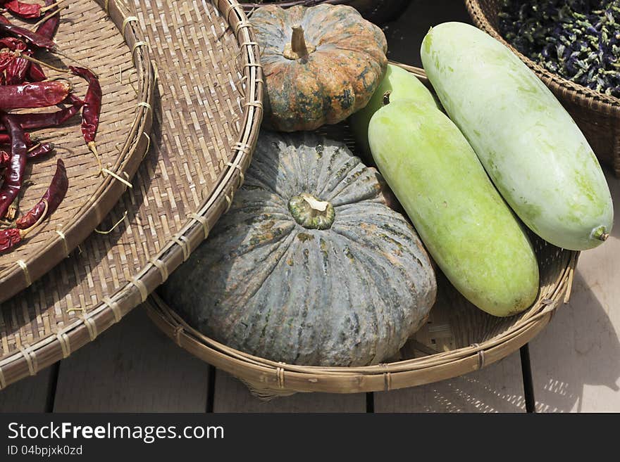 Vegetables On Market Table