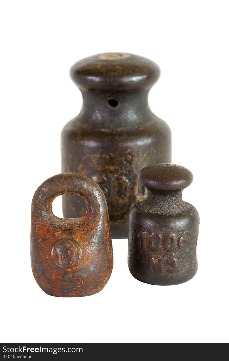 Three Of The Old Weights For Scales