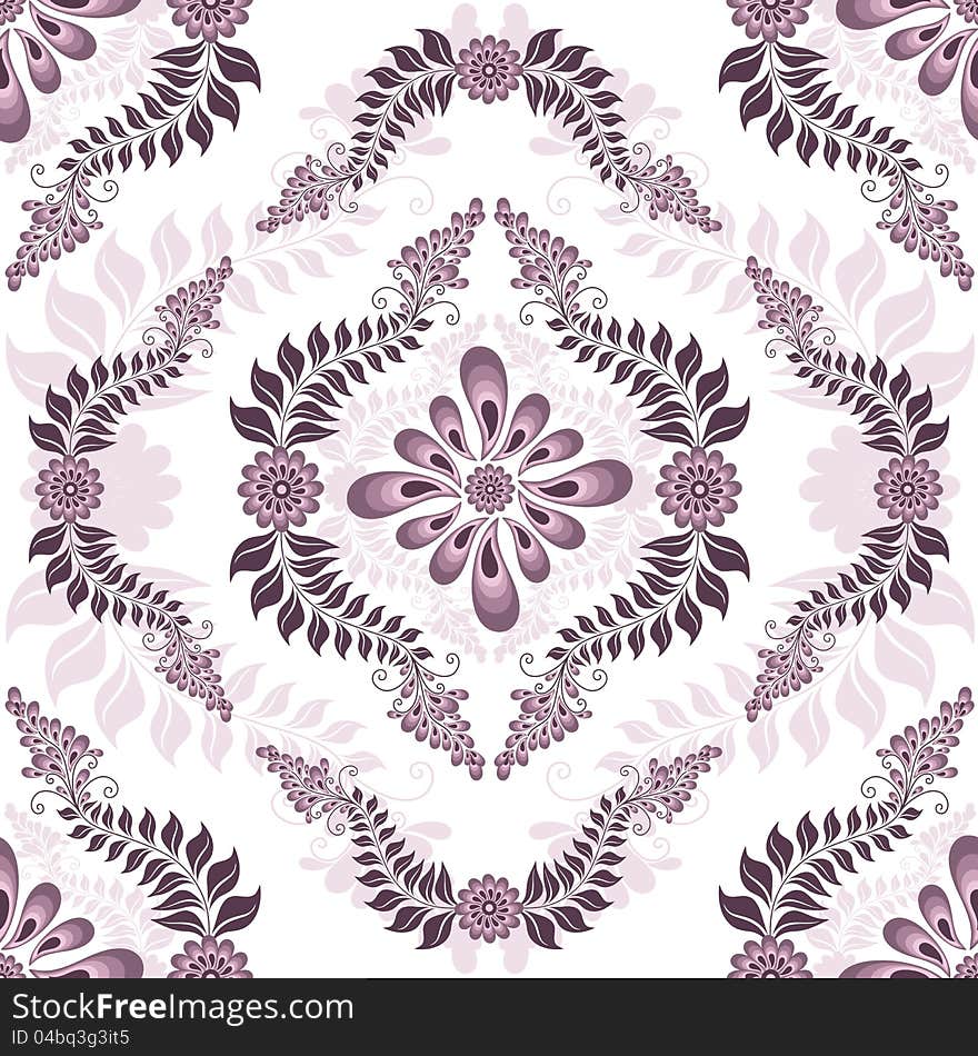 Seamless white and pink floral pattern (vector). Seamless white and pink floral pattern (vector)