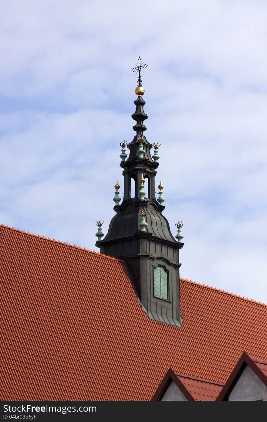 Church Tower in the blue sky