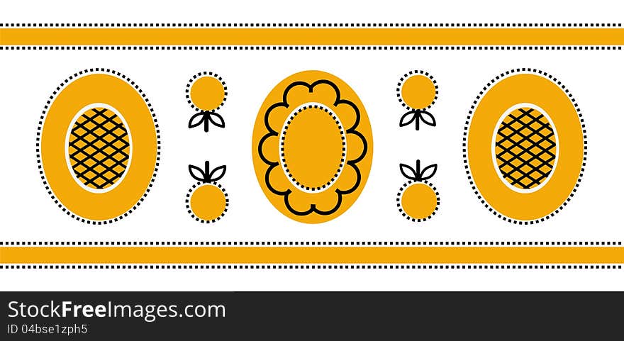 Yellow national pattern. You can us it for site, book, crockery or textile